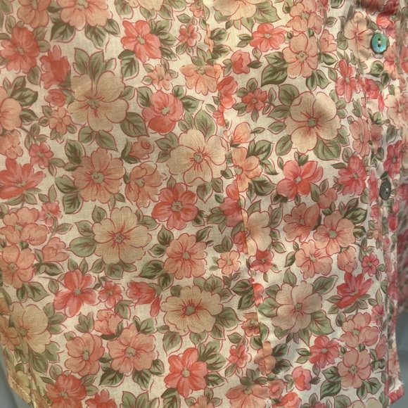 Caribbean Joe floral button up blouse BNWT - Picture 2 of 8